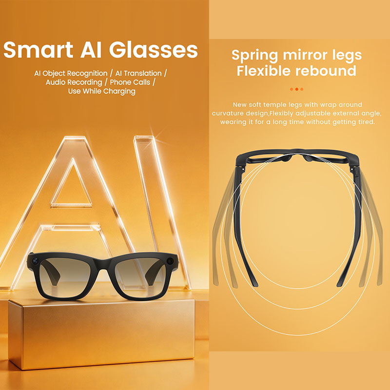 Smart Glasses 800W HD Camera A - Audio Music Recognition 评论和价格
