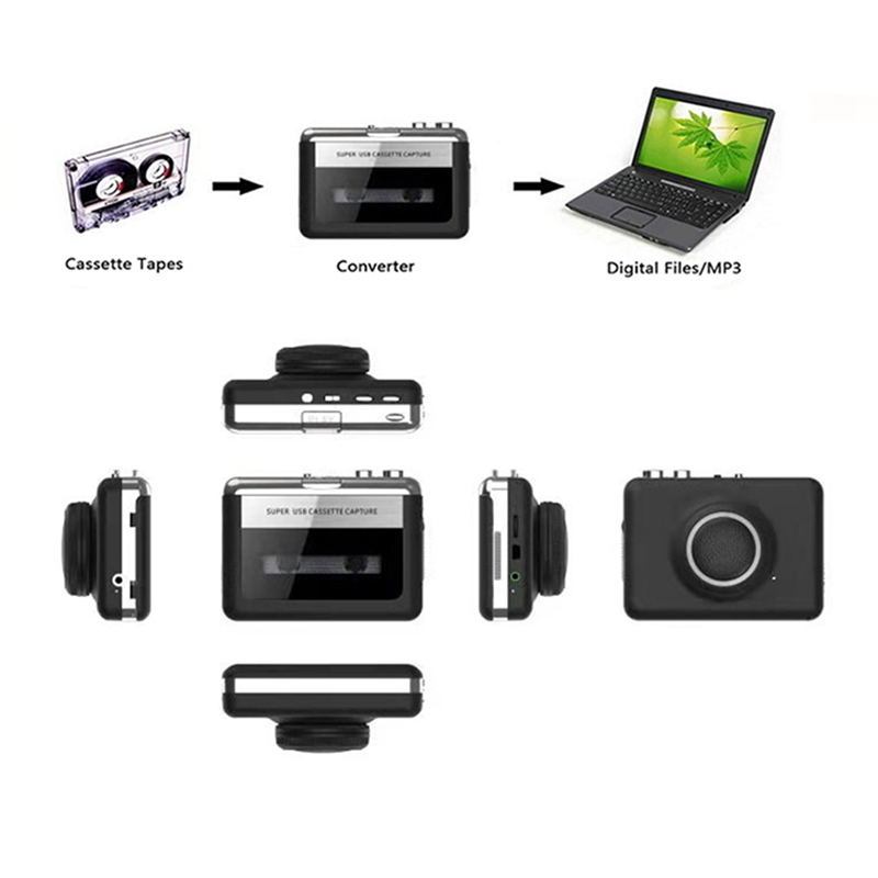 Portable Stereo USB Cassette P - Audio Music Converter To Mp3 评论和价格