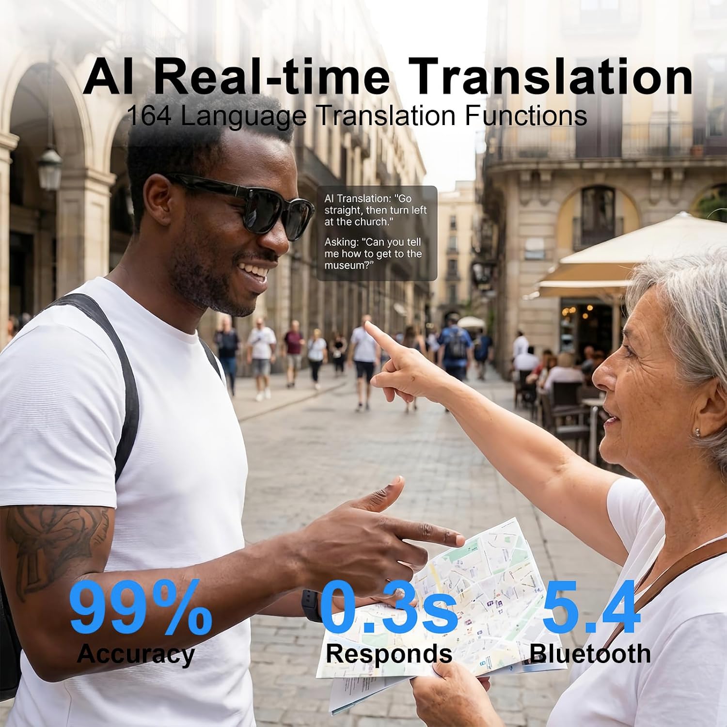 AI Smart Glasses with Camera,  - Audio Music Recognition 评论和价格