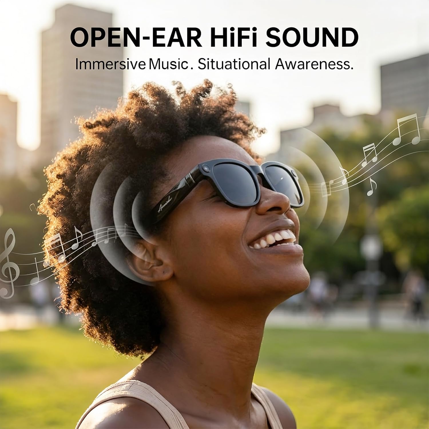 AI Smart Glasses with Camera,  - Audio Music Recognition 评论和价格