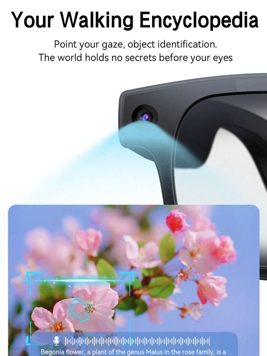 AI Smart Glasses With 8MP HD C - Audio Music Recognition 评论和价格