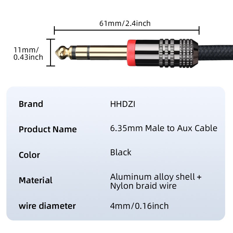 6.35mm TRS Guitar Cable Stereo - Audio Music Interface 评论和价格