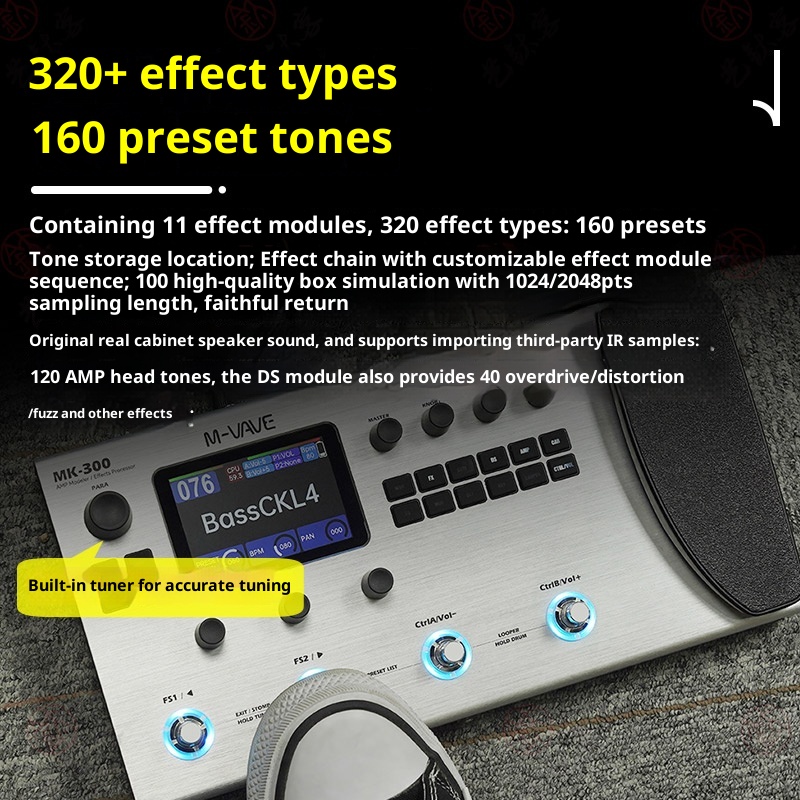 M-VAVE MK-300 Multi-Function G - Looper Pedal Guitar 评论和价格