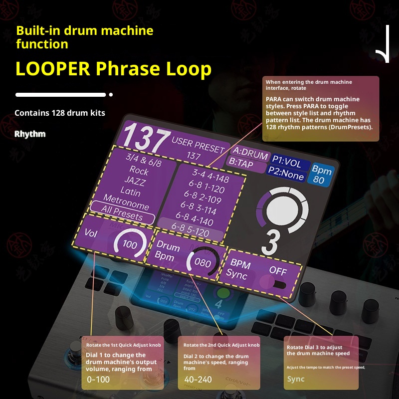 M-VAVE MK-300 Multi-Function G - Looper Pedal Guitar 评论和价格