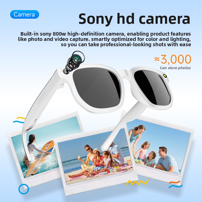 New 2026 H03 Smart Glasses 8MP - Audio Music Recognition 评论和价格