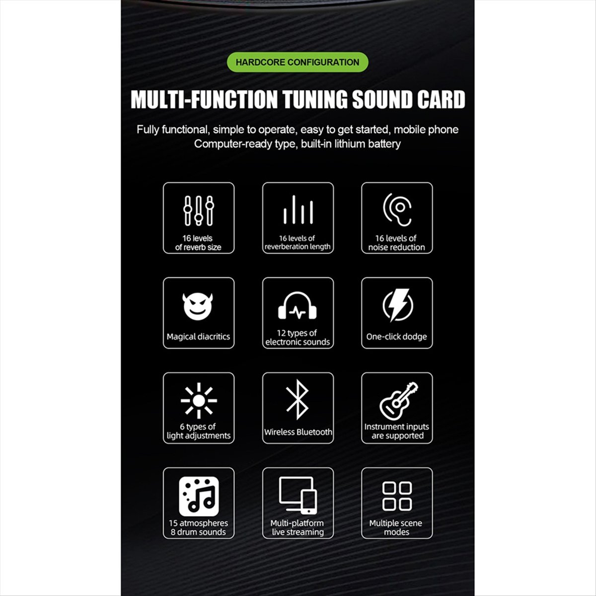DT77 SN800 Live Sound Card Voi - Audio Music Changer 评论和价格