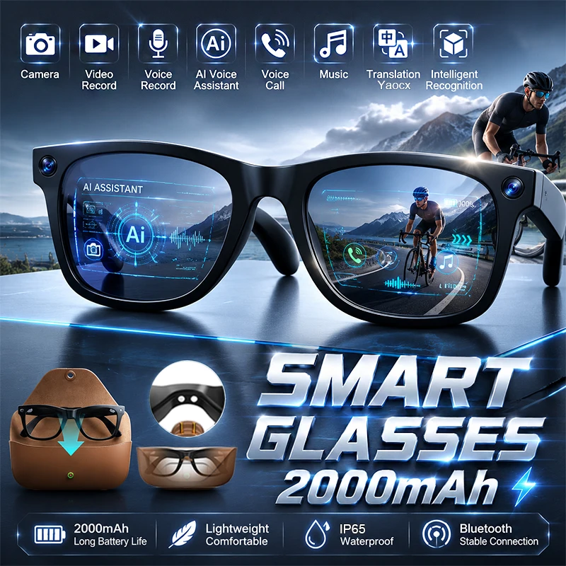 8MP HD CameraAl Smart Glasses  - Audio Music Recognition 评论和价格