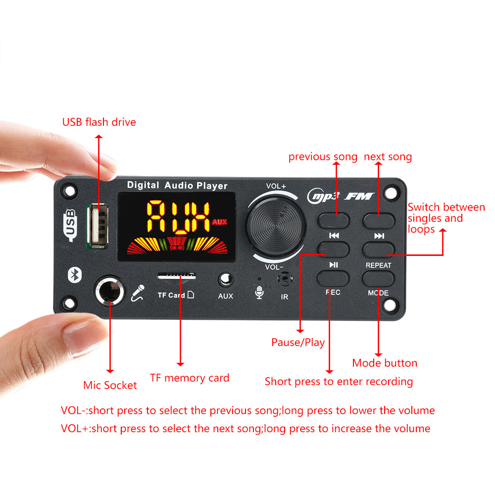 DC 5-12V MP3 Audio Decoder Mod - Audio Music Converter To Mp3 评论和价格