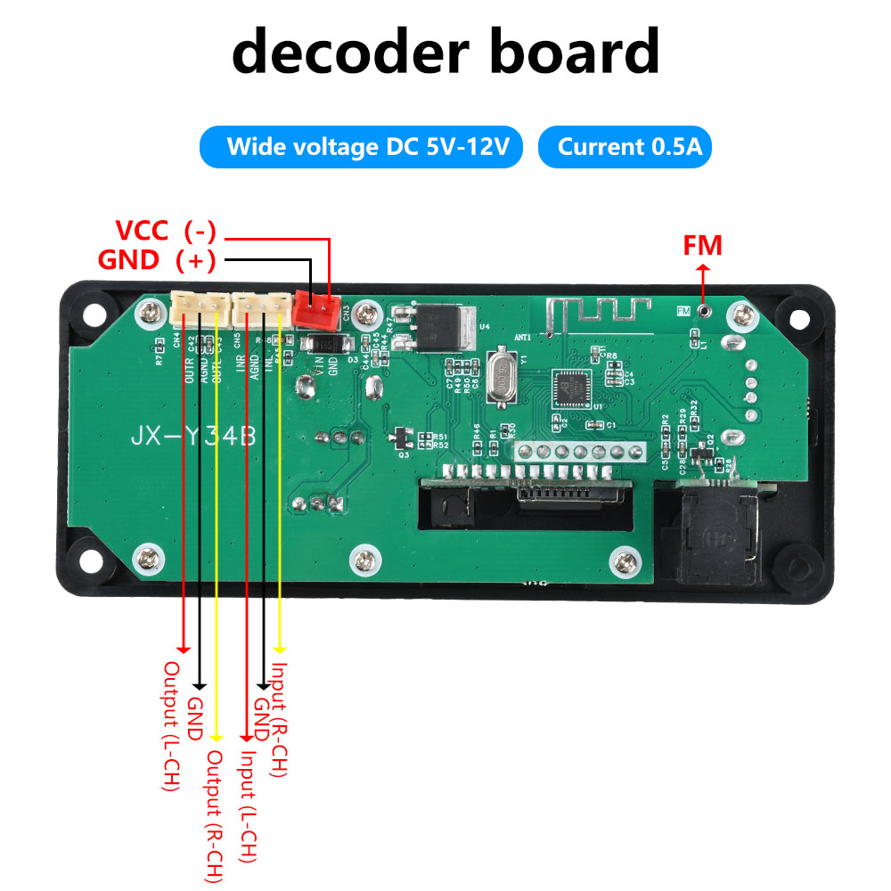 DC 5-12V MP3 Audio Decoder Mod - Audio Music Converter To Mp3 评论和价格